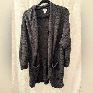 Stars Above Charcoal Open-Front Cardigan